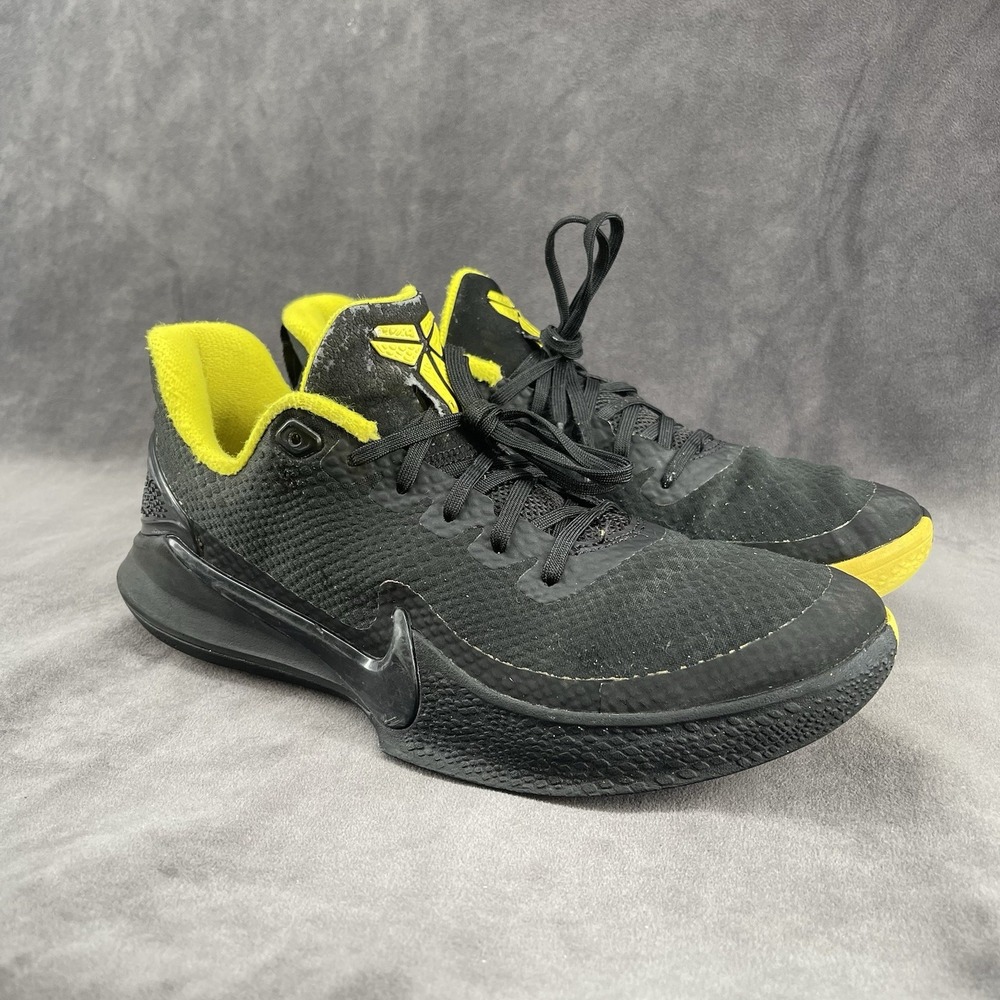 Nike Kobe Mamba Focus Black Opti Yellow Basketball Shoes Men's Size 8